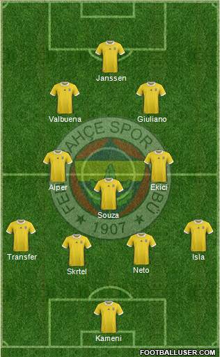 Fenerbahçe SK Formation 2017