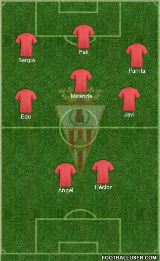 Algeciras C.F. 4-4-2 football formation