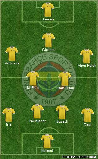 Fenerbahçe SK Formation 2017