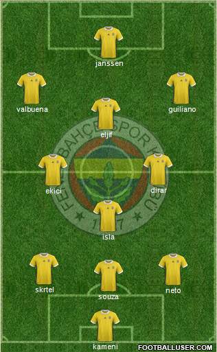 Fenerbahçe SK Formation 2017
