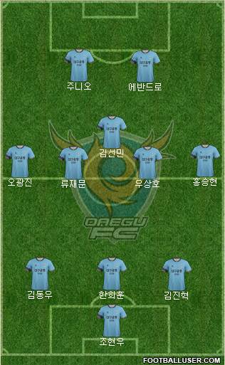 Daegu FC Formation 2017