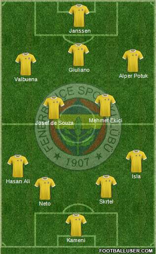 Fenerbahçe SK Formation 2017
