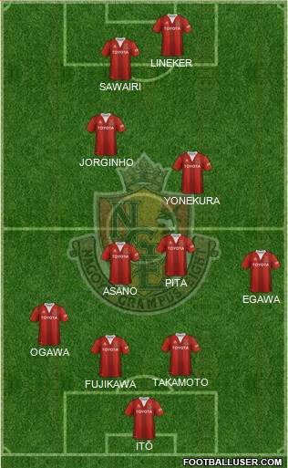 Nagoya Grampus football formation