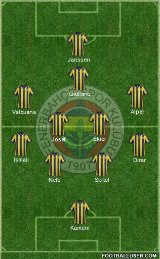 Fenerbahçe SK Formation 2017