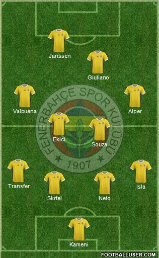 Fenerbahçe SK Formation 2017