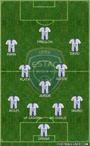 Esperance Sportive Troyes Aube Champagne football formation