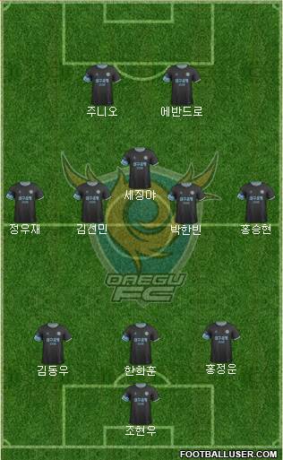 Daegu FC Formation 2017