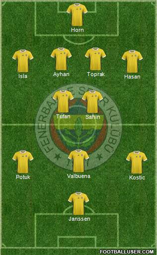 Fenerbahçe SK Formation 2017