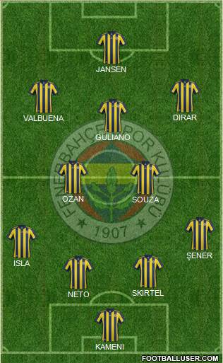 Fenerbahçe SK Formation 2017