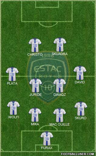 Esperance Sportive Troyes Aube Champagne football formation