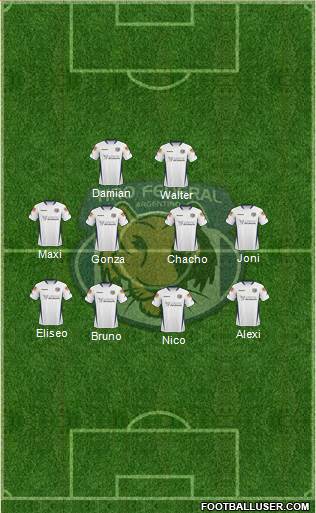 Tiro Federal de Rosario football formation