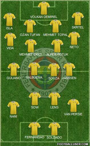 Fenerbahçe SK Formation 2017