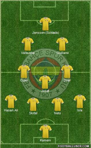 Fenerbahçe SK Formation 2017