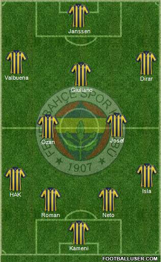 Fenerbahçe SK Formation 2017