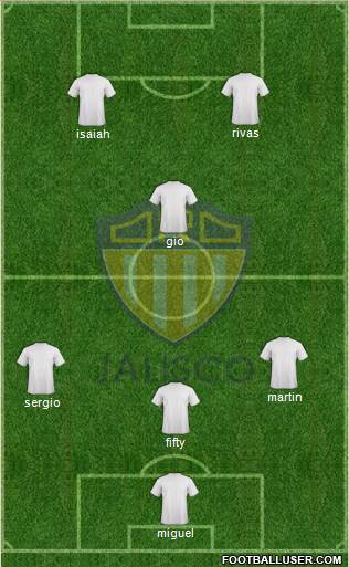 Club de Fútbol Oro Jalisco Formation 2017