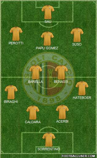 Ascoli 4-2-3-1 football formation