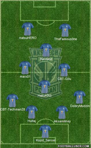 Lech Poznan 4-2-3-1 football formation