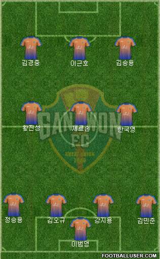 Gangwon FC Formation 2017