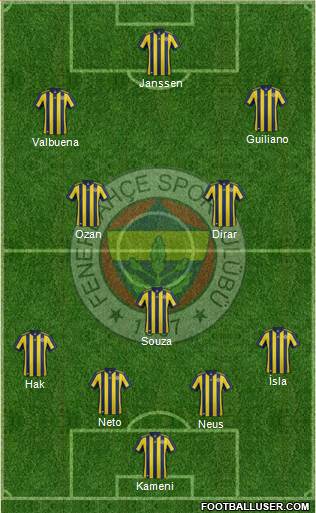 Fenerbahçe SK Formation 2017