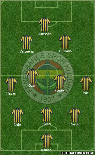 Fenerbahçe SK Formation 2017
