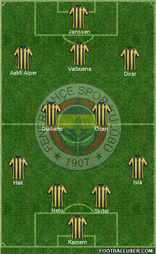 Fenerbahçe SK Formation 2017