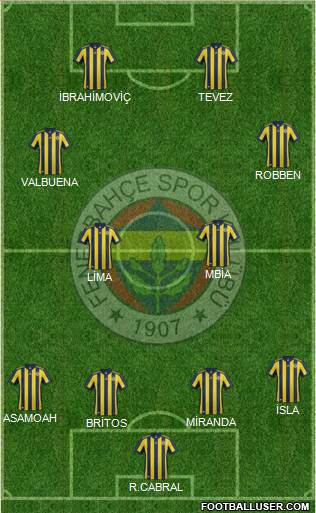 Fenerbahçe SK Formation 2017