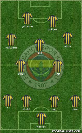 Fenerbahçe SK Formation 2017