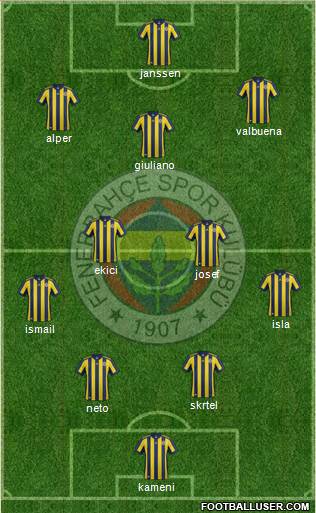 Fenerbahçe SK Formation 2017