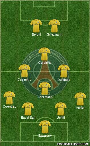 Paris Saint-Germain Formation 2017