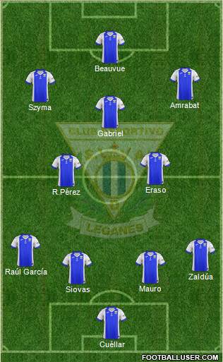 C.D. Leganés S.A.D. 4-1-2-3 football formation