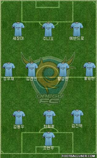 Daegu FC Formation 2017