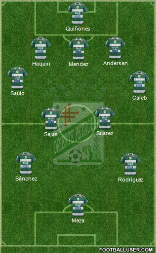 C Oriente Petrolero football formation