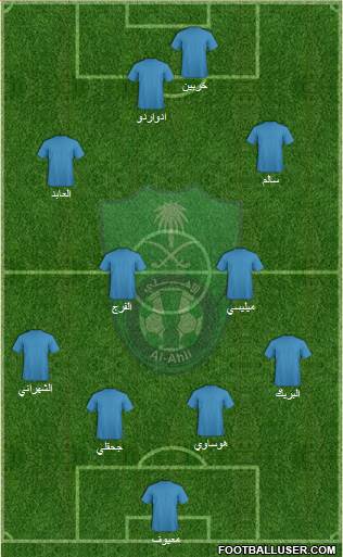 Al-Ahli (KSA) 4-2-2-2 football formation