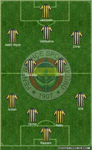 Fenerbahçe SK Formation 2017