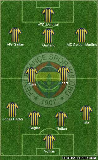 Fenerbahçe SK Formation 2017