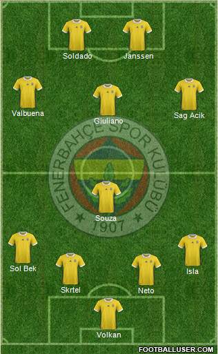 Fenerbahçe SK Formation 2017