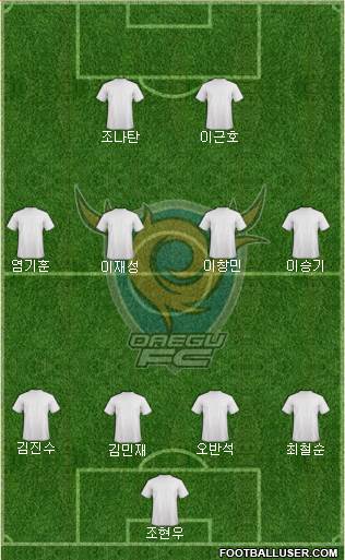 Daegu FC Formation 2017
