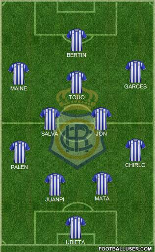 R.C. Recreativo de Huelva S.A.D. 4-2-3-1 football formation