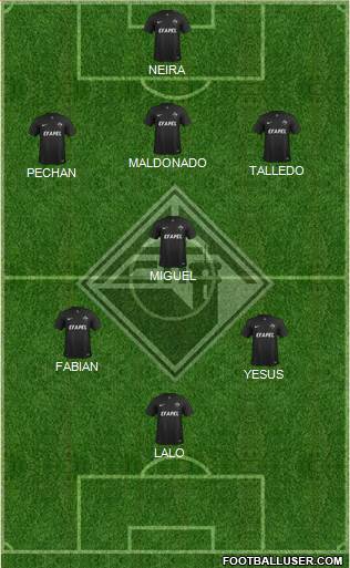 Associação Académica de Coimbra 5-3-2 football formation