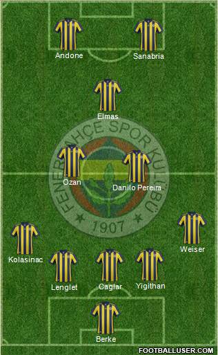Fenerbahçe SK Formation 2017