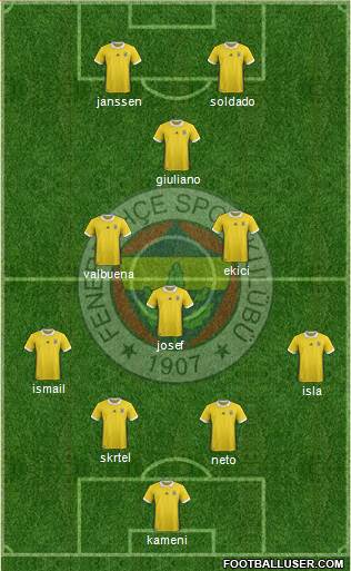Fenerbahçe SK Formation 2017