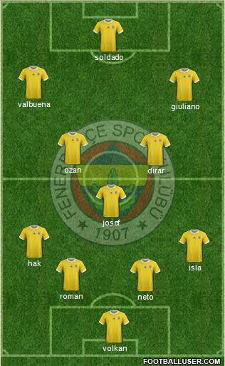 Fenerbahçe SK Formation 2017