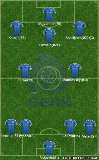 K Racing Club Genk football formation