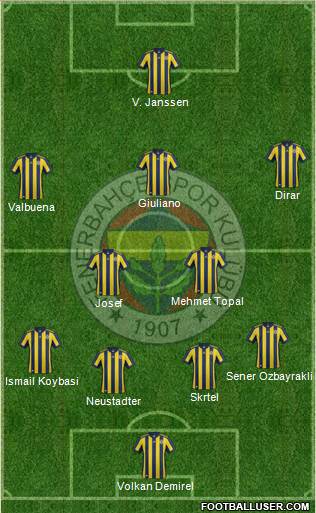 Fenerbahçe SK Formation 2017