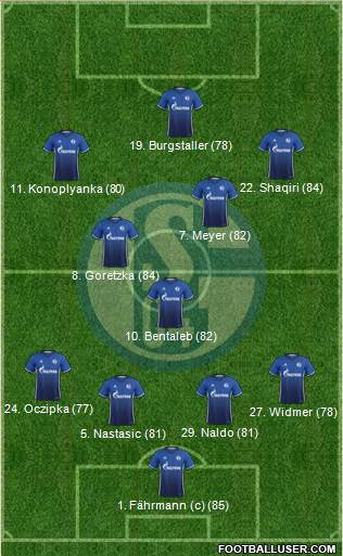 FC Schalke 04 Formation 2017