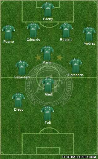 A Chapecoense F 4-1-3-2 football formation