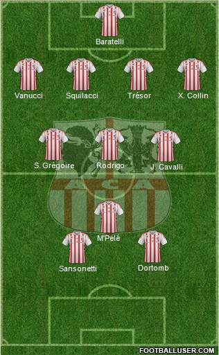 Athletic Club Ajaccien Football 4-4-2 football formation