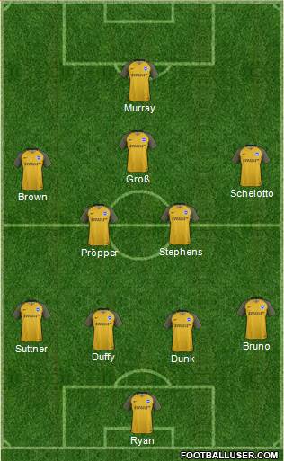 Brighton and Hove Albion Formation 2017