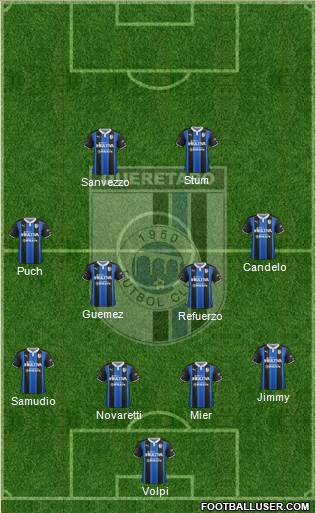 Club de Fútbol Gallos Blancos Formation 2017