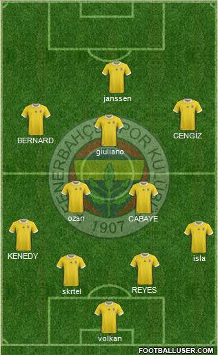 Fenerbahçe SK Formation 2017